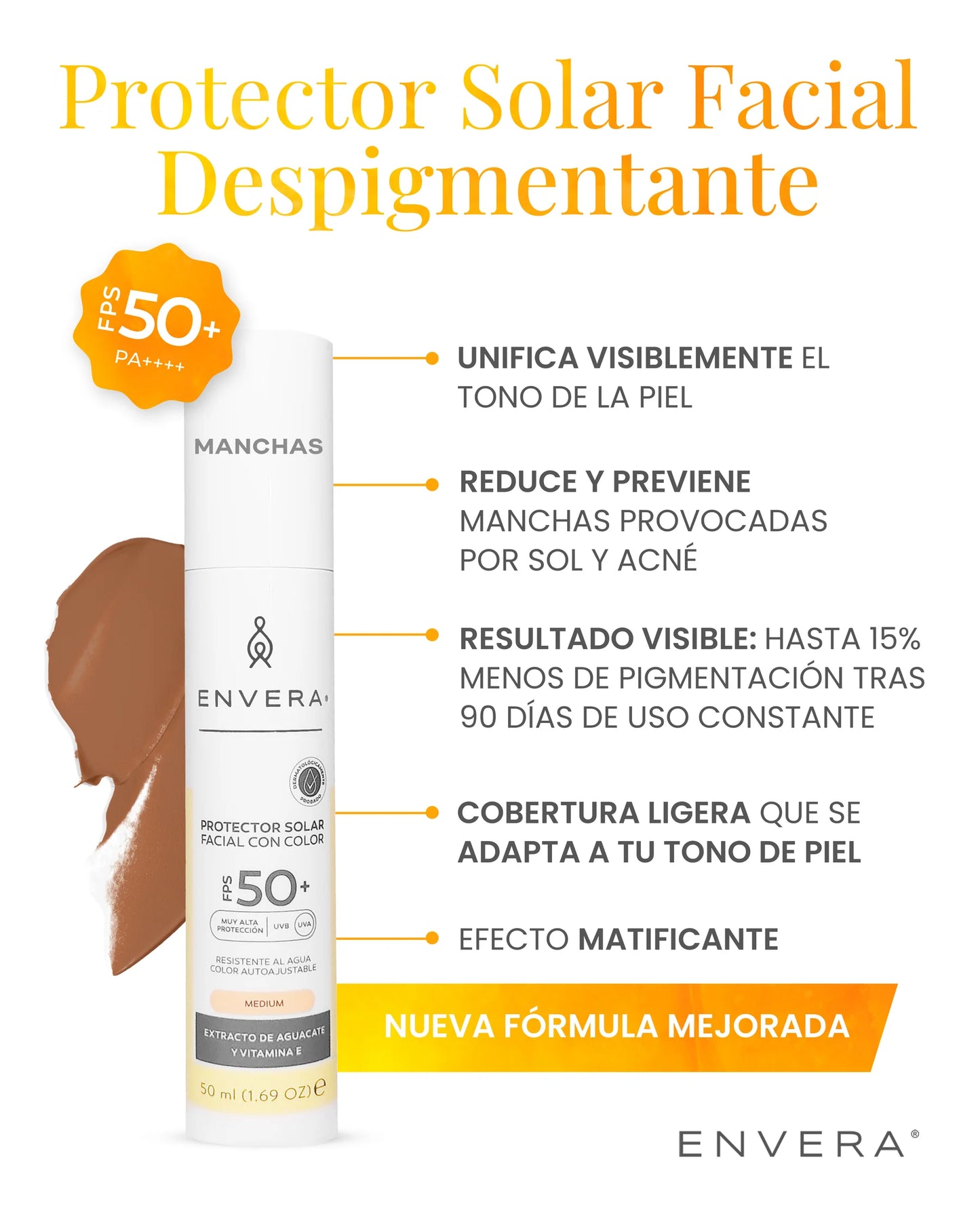 Protector Solar despigmentante FPS 50+ UVA/UVB