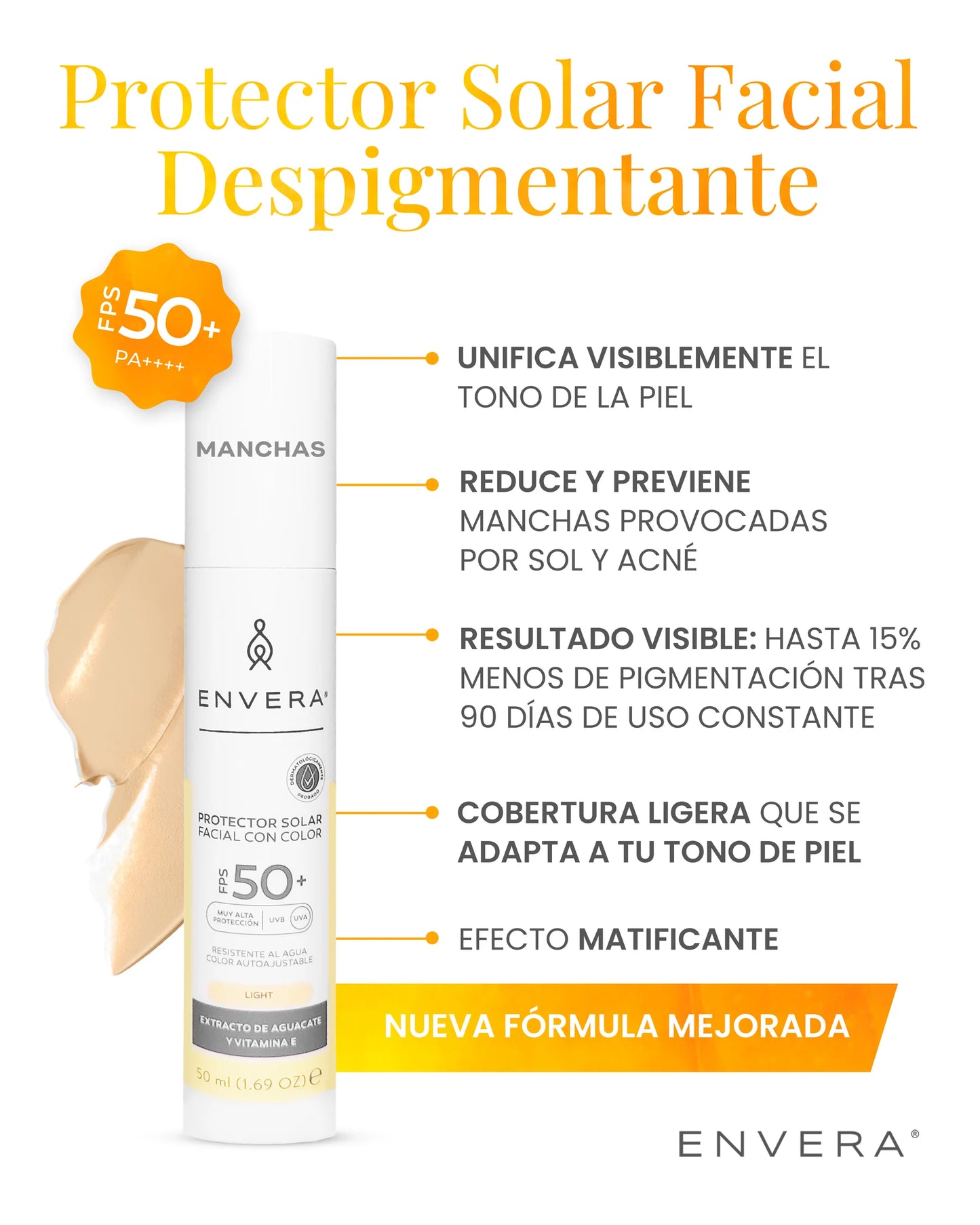 Protector Solar despigmentante FPS 50+ UVA/UVB