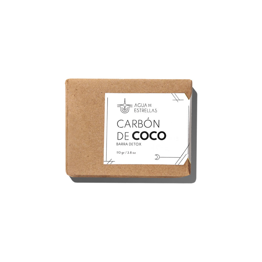 Carbón de coco, barra detox