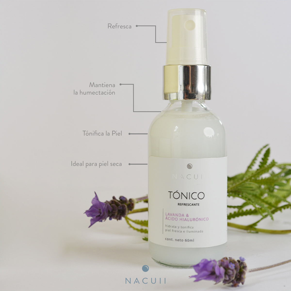 Tónico Refrescante de lavanda y ácido hialurónico