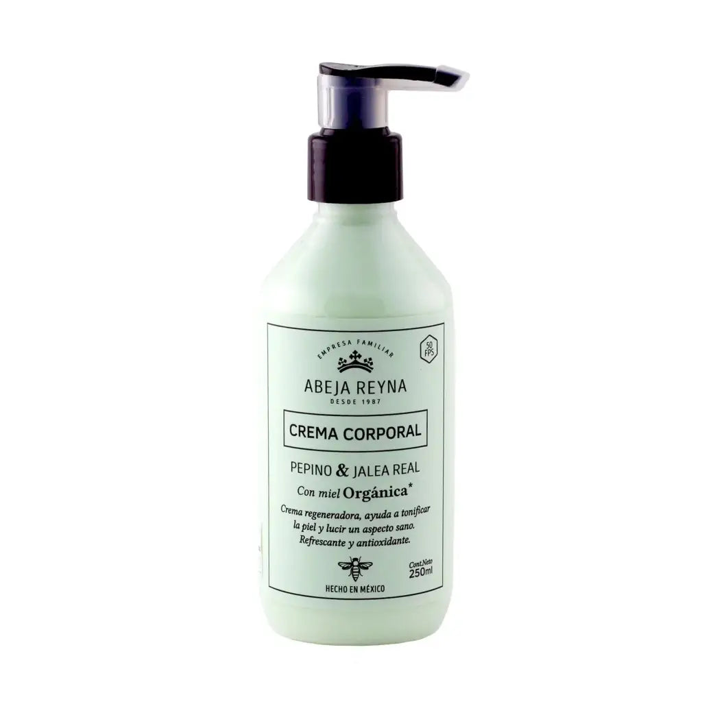 Crema corporal orgánica Pepino y jalea Real
