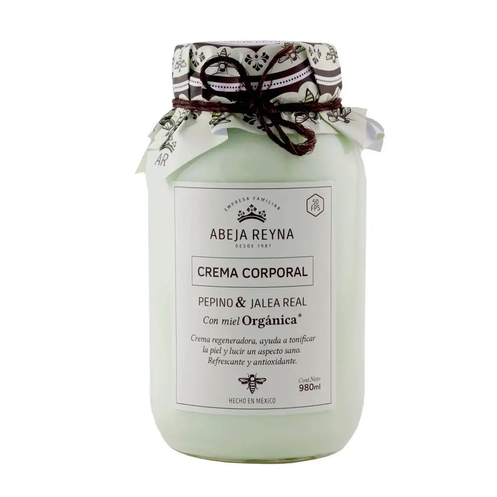 Crema corporal orgánica Pepino y jalea Real