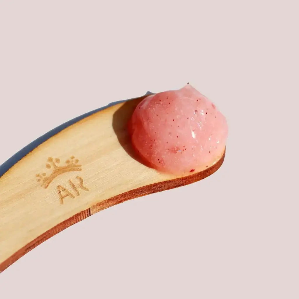 Exfoliante facial de rosas y polvos