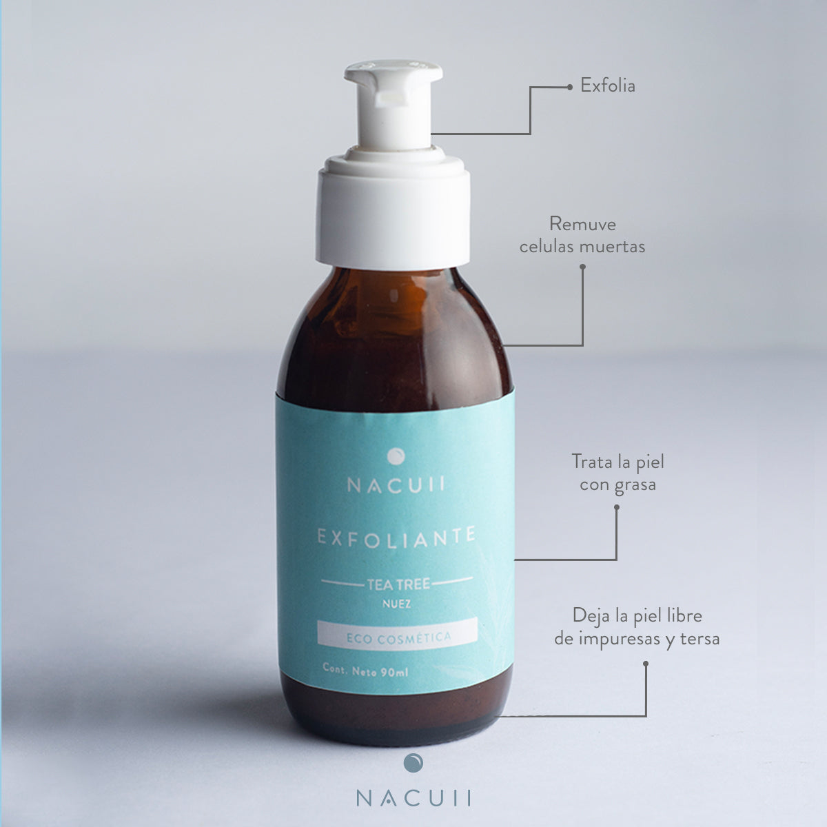 Exfoliante facial té verde