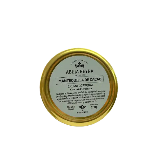 Crema corporal de mantequilla de cacao y miel orgánica