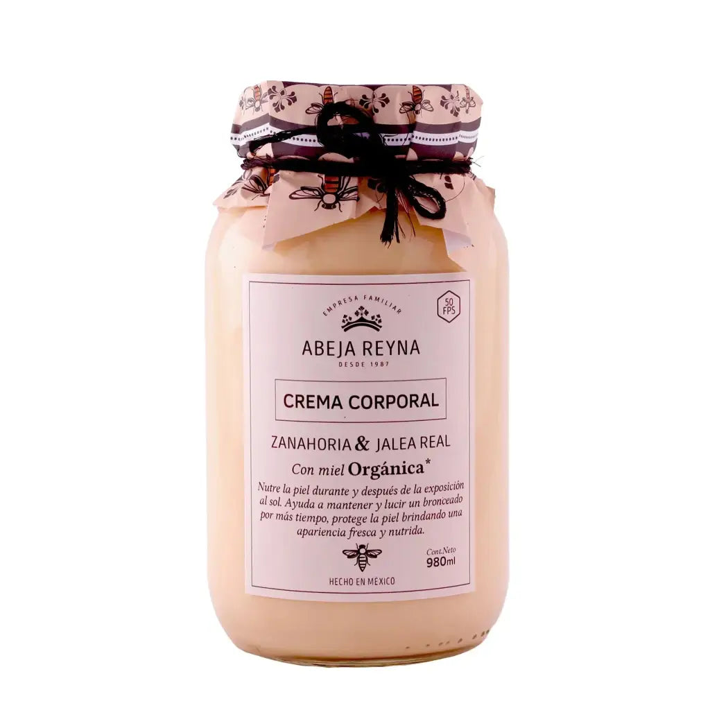 Crema corporal orgánica Zanahoria y Jalea Real